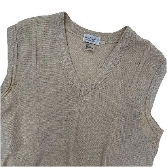 Wilkes Bashford Sweater Vest‎ Mens 2XL 52 Cashmere Knit Sleeveless Pullover - Picture 1 of 7